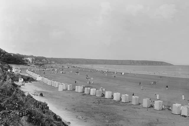 A beach scene.