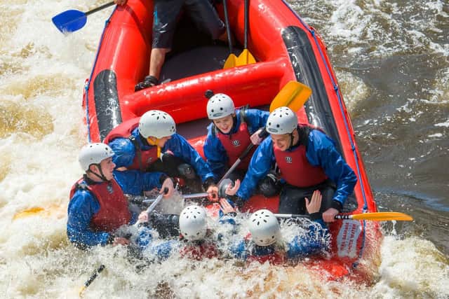 The Olympic-standard white water rafting course at Tees Barrage in Stockton