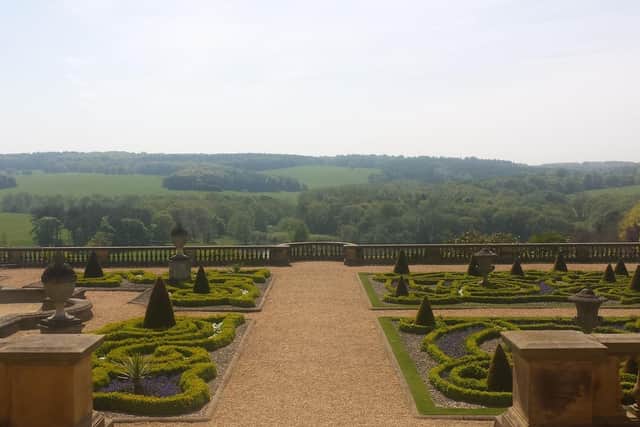 Sweeping views of the estate from the terrace
