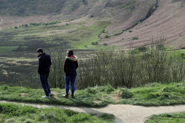 Walkers enjoy views of the Hole