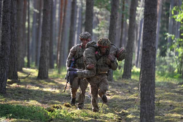 Soldiers from 3 Rifles battalion take part in Exercise Iron Wolf. Picture: Tony Johnson