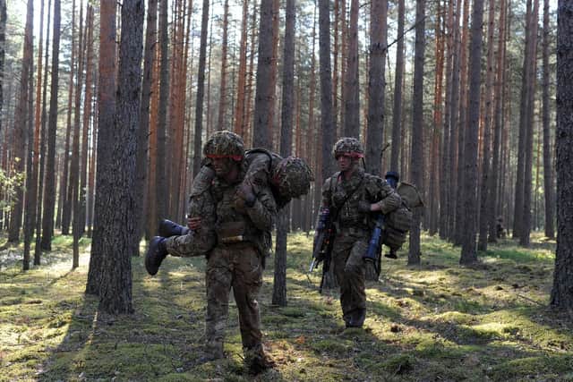 Soldiers from 3 Rifles battalion take part in Exercise Iron Wolf. Picture: Tony Johnson