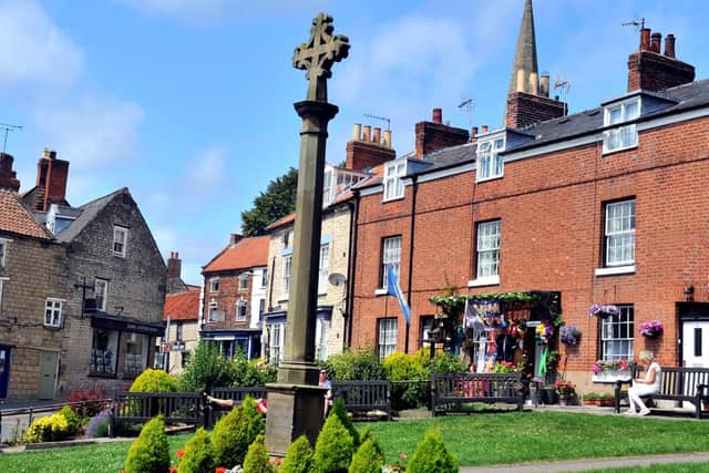The sloping Market Place.