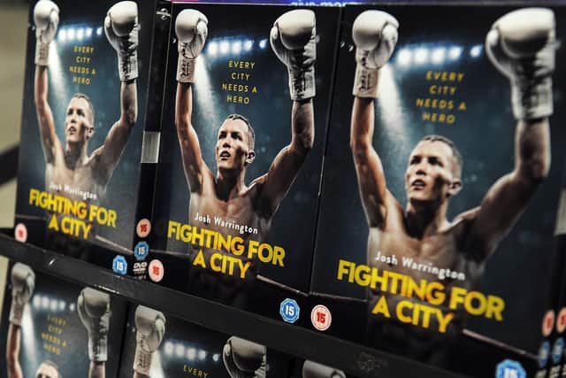 Copies of the documentary on Josh Warrington, Fighting for a City, which Screen Yorkshire was involved in. Picture by Simon Hulme.
