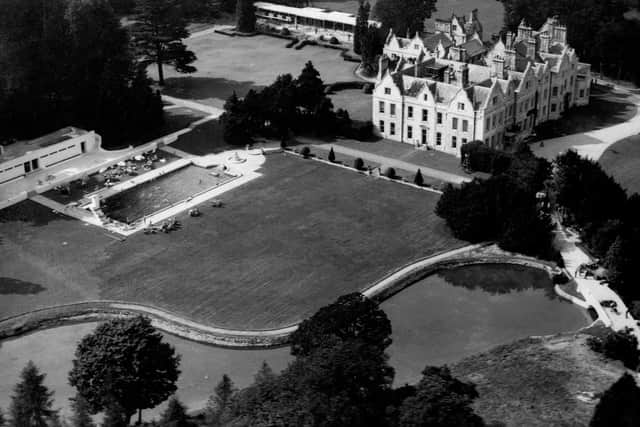 An aerial view of the country club in the 1930s