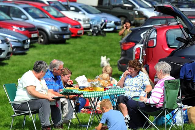 The sun came out in the afternoon, prompting picnics among visitors. Picture by Gary Longbottom.