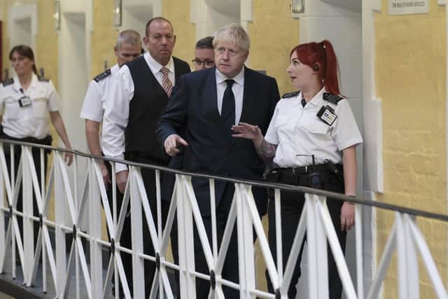 Boris shown around HMP Leeds by staff - Getty