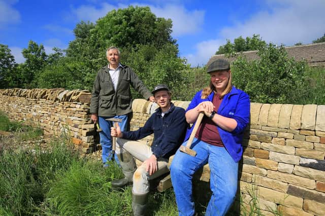 The Noble family has a long history of dry stone walling.
