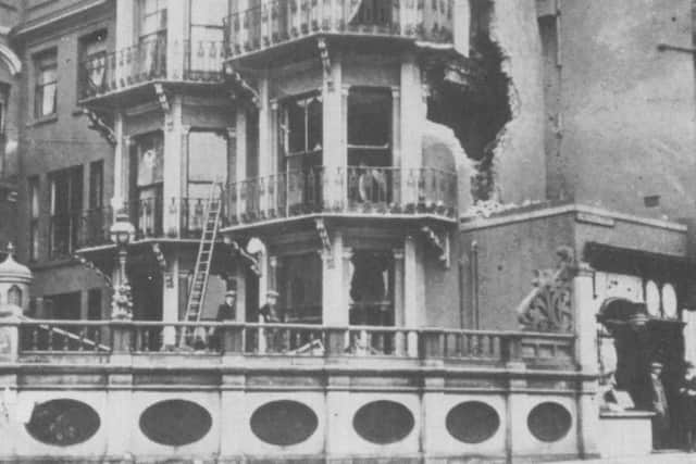 Damage to the Royal Hotel