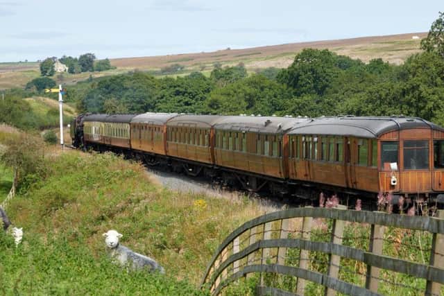 Guests can watch steam trains passing the cottage