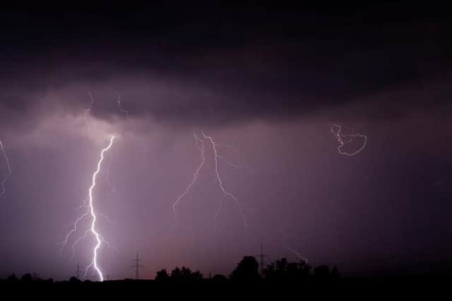Lightning is expected over the weekend in Yorkshire.