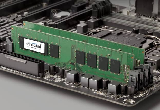PCs accommodate memory chips like these in pairs