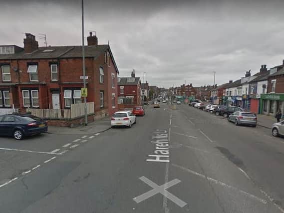 The woman was knocked down by a car in Harehills Lane, Harehills. Picture: Google