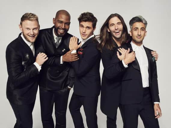 Doncaster born Tan France (far right) is returning to present Queer Eye.