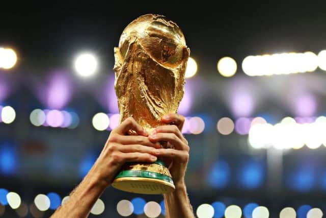 Picture by PA of the FIFA World Cup trophy