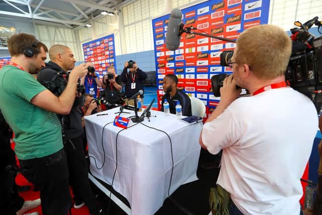 England's Raheem Sterling speaks during the media day at St George's Park, Burton. (Picture: Mike Egerton/PA Wire)