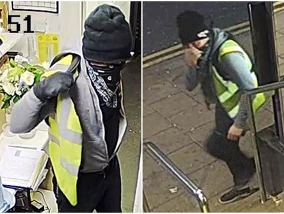 Police want to identify this man after an armed robbery at Neighbourhood Bar in Leeds.