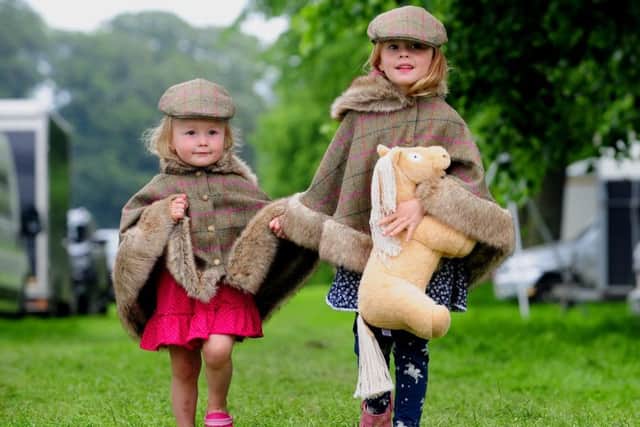 Bramham Horse Trials Day 1...Molly Kaye aged 5 with her sister Evie aged 2 from Rawdon, are pictured enjoying the day at Bramham.