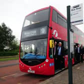 Is this where Harrogate is going? A bus at York's impressive park and ride system.