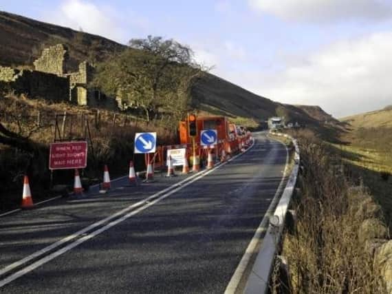 The A59 at Kex Gill has been closed since Wednesday