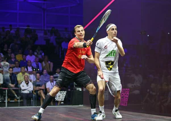 SIGNING OFF: Nick Matthew plays in his final PSA World Tour game before retiring at the age of 37 - losing 2-0 to Ali Farag. 


Picture courtesy of PSA Squash.
