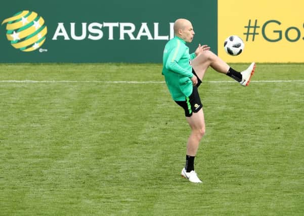 Ready for kick-off: Huddersfield Town's Aaron Mooy in training with Australia. Picture: Robert Cianflone/Getty Images