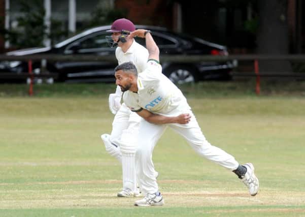 Match-winner: Pace bowler 
Ajmal Shahzad runs in for New Farnley before winning the match with the bat against Methley.