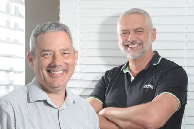14 June 2018......  Directors  David Maher and Jason Peterkin at Huddersfield firm 
 247 Blinds, who have made a whopping Â£22 million turnover last year. Picture Tony Johnson.