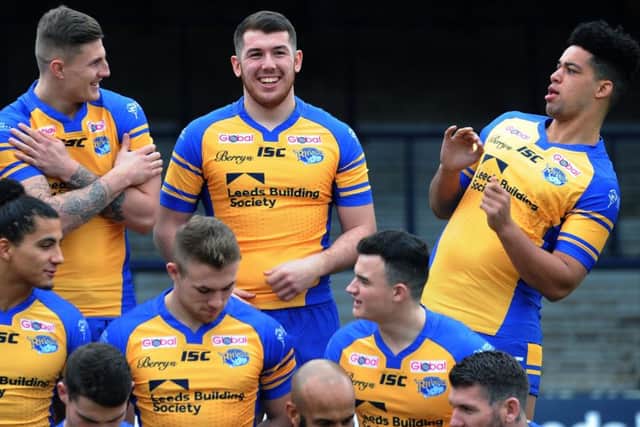 Cameron Smith, centre, is one of several young players starting to make their mark with Leeds Rhinos. PIC: Jonathan Gawthorpe