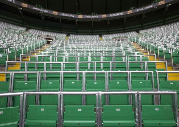 The new safe standing area at Celtic. (Picture: Jeff Holmes/PA Wire)