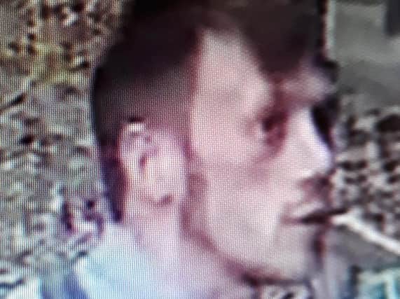 Police want to speak to this man in connection with a burglary at a shop in Ripon.