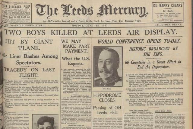 The Leeds Mercury carried a photo of tragic Fred Smith