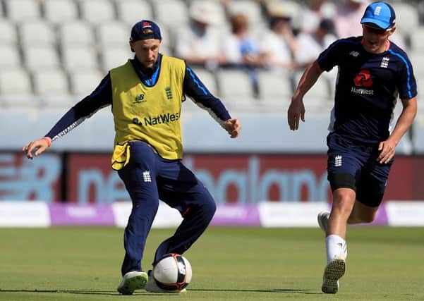 Even England cricketsr like Joe Root play football in their pre-game warm-up.