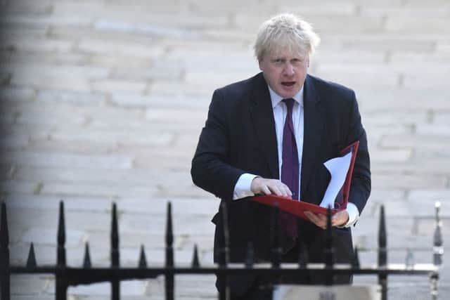 Boris Johnson en route to Tuesday's Cabinet meeting after missing the Heathrow Airport vote.