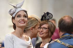 Angelina Jolie attends a service marking the  200th anniversary of the Most Distinguished Order of St Michael and St George at St. Paul's Cathedral