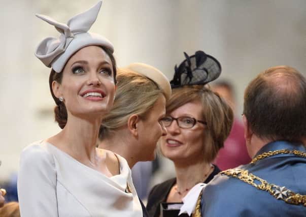 Angelina Jolie attends a service marking the  200th anniversary of the Most Distinguished Order of St Michael and St George at St. Paul's Cathedral