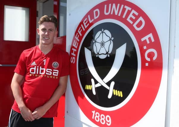 Ready for action: New Blades signing goalkeeper Dean Henderson.