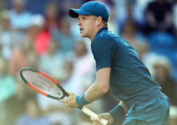 Kyle Edmund of Great Britain reacts during his match against Andy Murray of Great Britain on day six of the Nature Valley International at Devonshire Park. (Picture: Bryn Lennon/Getty Images)