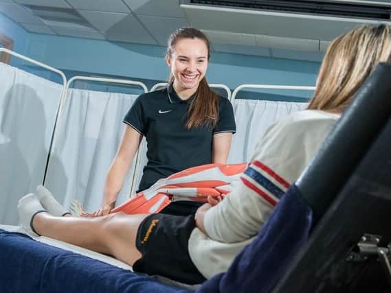 Amber Amey, who studied Sport Rehabilitation at the University of Hull