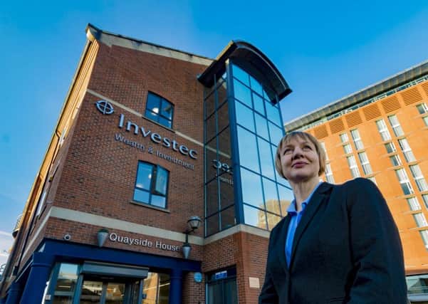 Rowena Houston, head of the Leeds office for Investec Wealth & Investment at Quayside House, Canal Wharf in Leeds. The firm will be moving from there to 3 Wellington Place. Picture: James Hardisty.