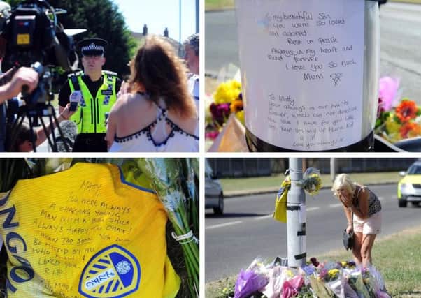 Pictures from last week's crash scene in Horsforth which claimed the lives of four young men.