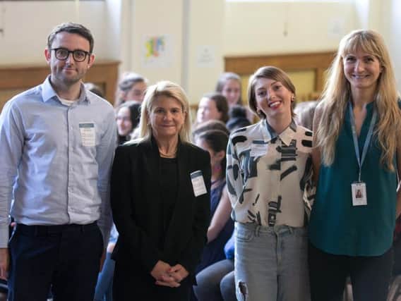 From L-R Patrick Johnston from Place 2 Be, Deana Puccio from RAP Project, Maz Udall from Self Esteem Team and Cathy Walker, Director of Sixth Form and organiser of the conference. Picture: Andy Brown