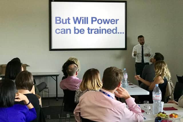 Will Power can be trained Dr Jon Finn tells business leaders at the Tougher Minds talk at The Yorkshire Post