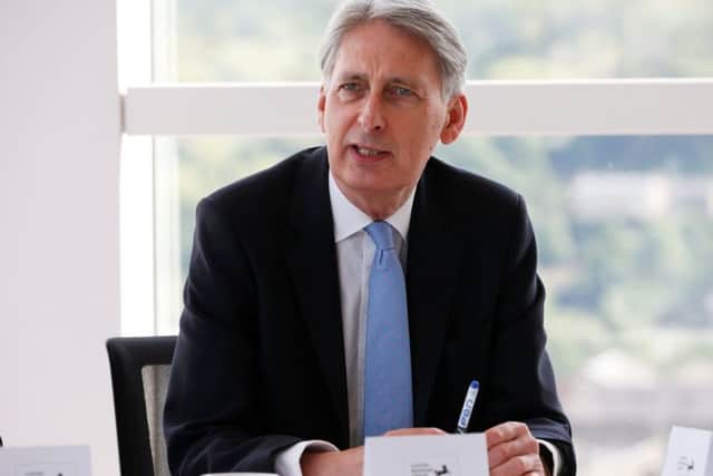 Chancellor of the Exchequer Philip Hammond during a meeting of regional leaders of the financial and professional services in Halifax. PRESS ASSOCIATION Photo. Picture date: Thursday May 17, 2018. Photo credit should read: Craig Brough/PA Wire