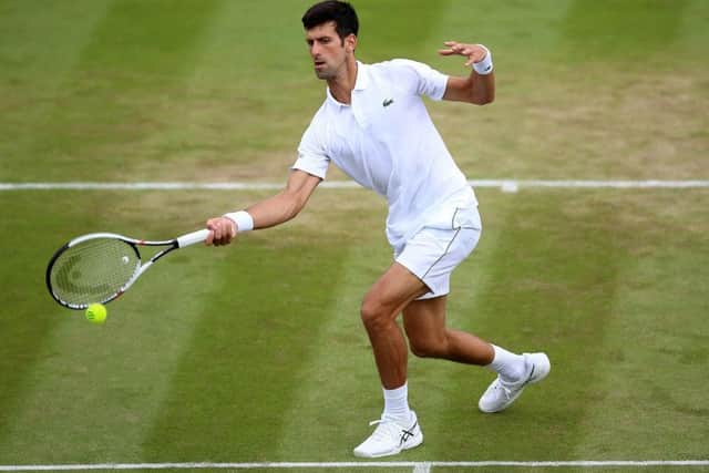 Novak Djokovic in action at Wimbledon earlier this week. Picture: Nigel French/PA