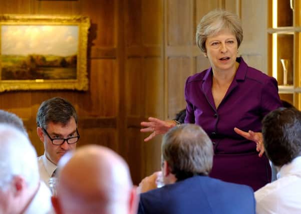 Theresa May addresses her Cabinet at Chequers over Brexit.