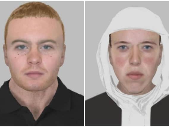 Police in Bradford want to identify the men in these e-fit images.