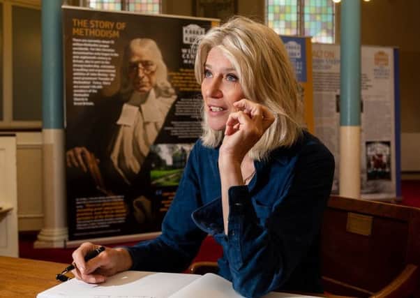 Selina Scott at the Wesley Centre in Malton, North Yorkshire