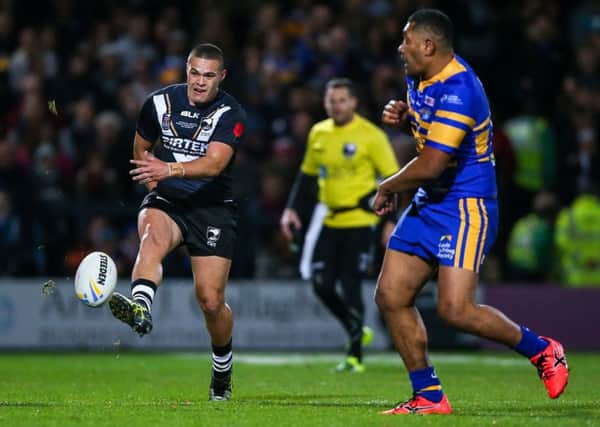 Leeds Rhinos signing Tuimoala Lolohea in action for New Zealand against Leeds at Headingley in 2015. PIC: Alex Whitehead/SWpix.com