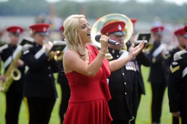 Soprano Lizzie Jones sings on day one at the Great Yorkshire Show.  Picture: Tony Johnson.